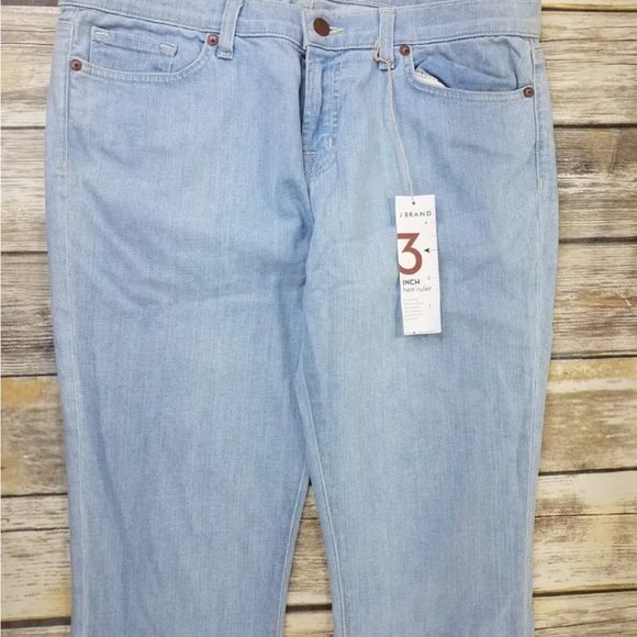 J Brand Seven Eights Jean Slim Fit Low Rise Womens Size 32X28 Light Wash Blue - Picture 2 of 13